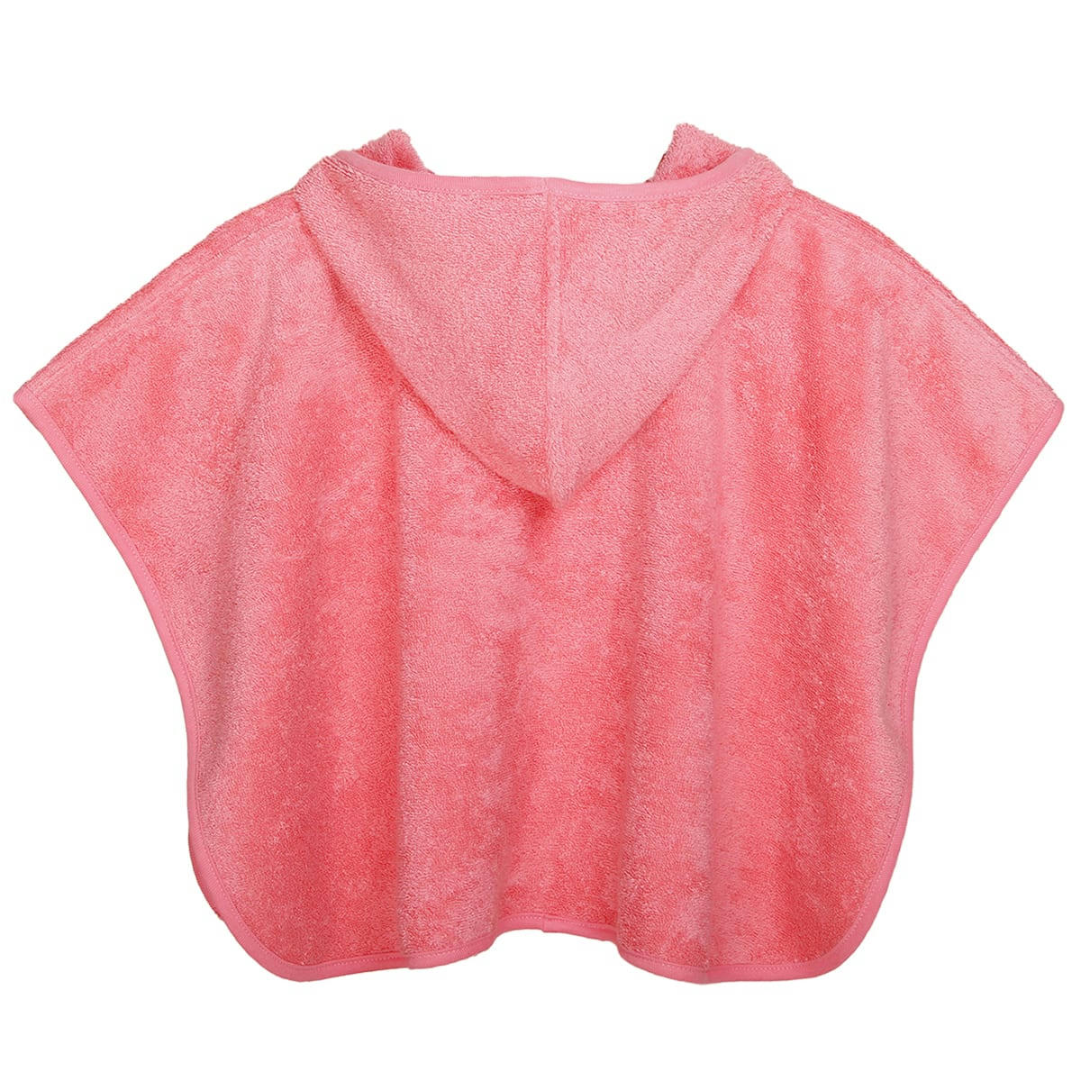 GAMME BIO UNIS - Poncho Eponge 0/24 mois Coton bio Corail