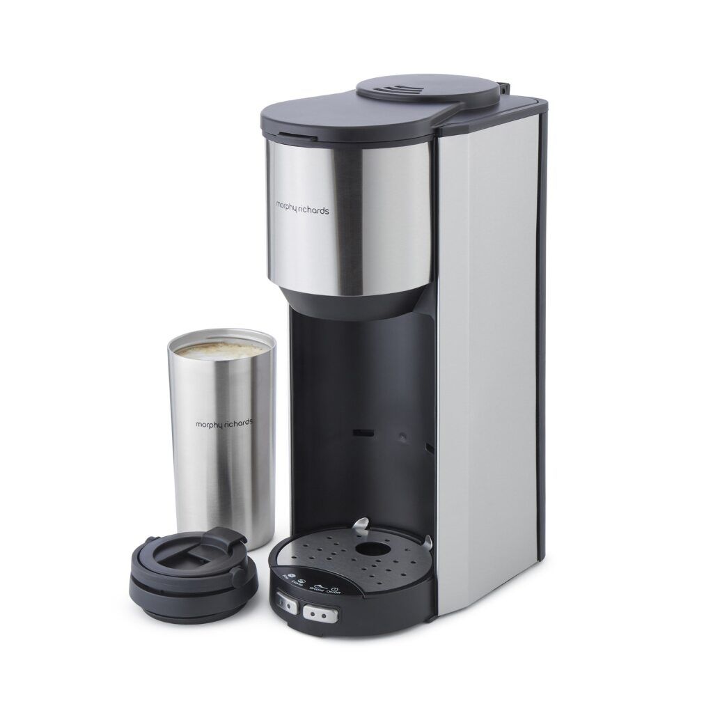 Morphy Richards Tazza Pour & Go Single Cup Coffee Machine with Grinder