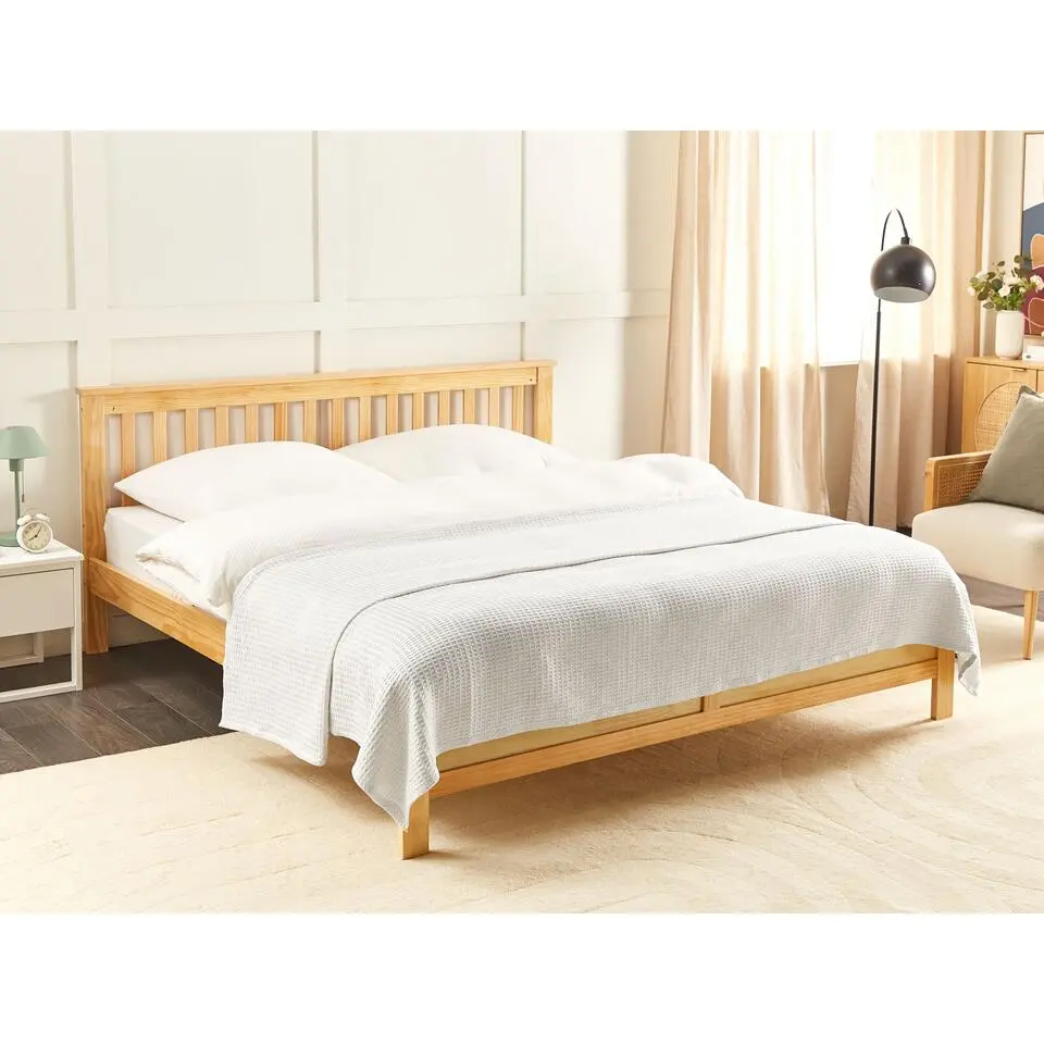 RAGALA - Sprei - Lichtbeige - 220 x 200 cm - Katoen