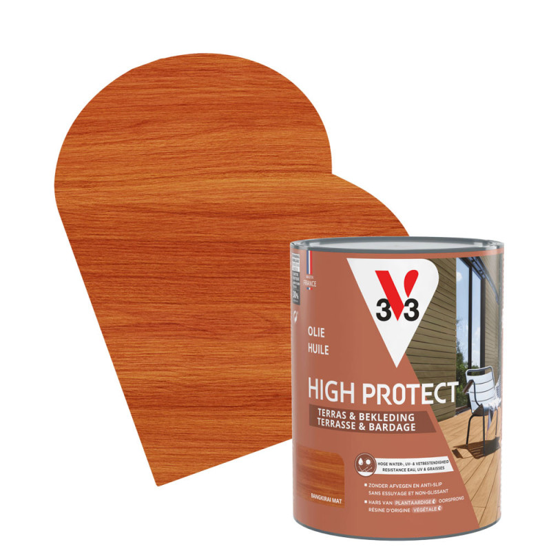Huile pour bois de terrasse High Protect bangkirai 0,75 L V33