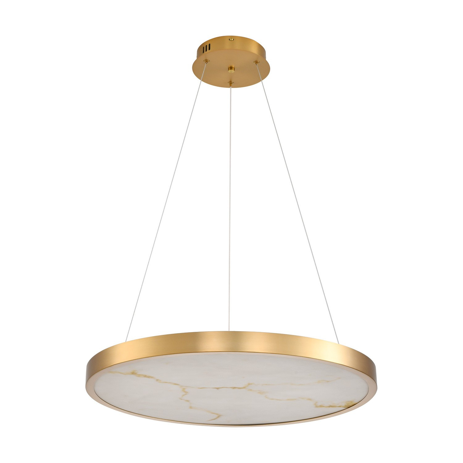 Lampa wisząca ALCHEMY LED złoty alabaster 60 cm