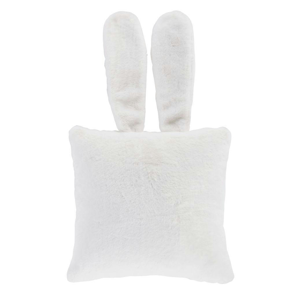 ORIA - Coussin lapin blanc 40x40