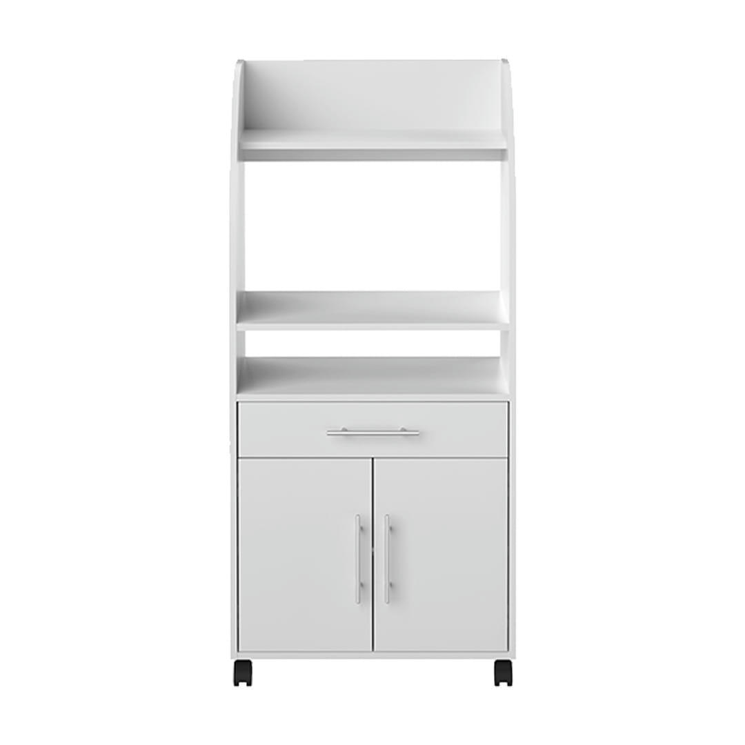 JEANNE - Desserte micro-onde effet bois blanc