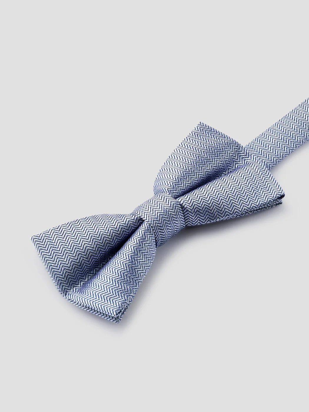 Nœud papillon en soie mélangée chevron