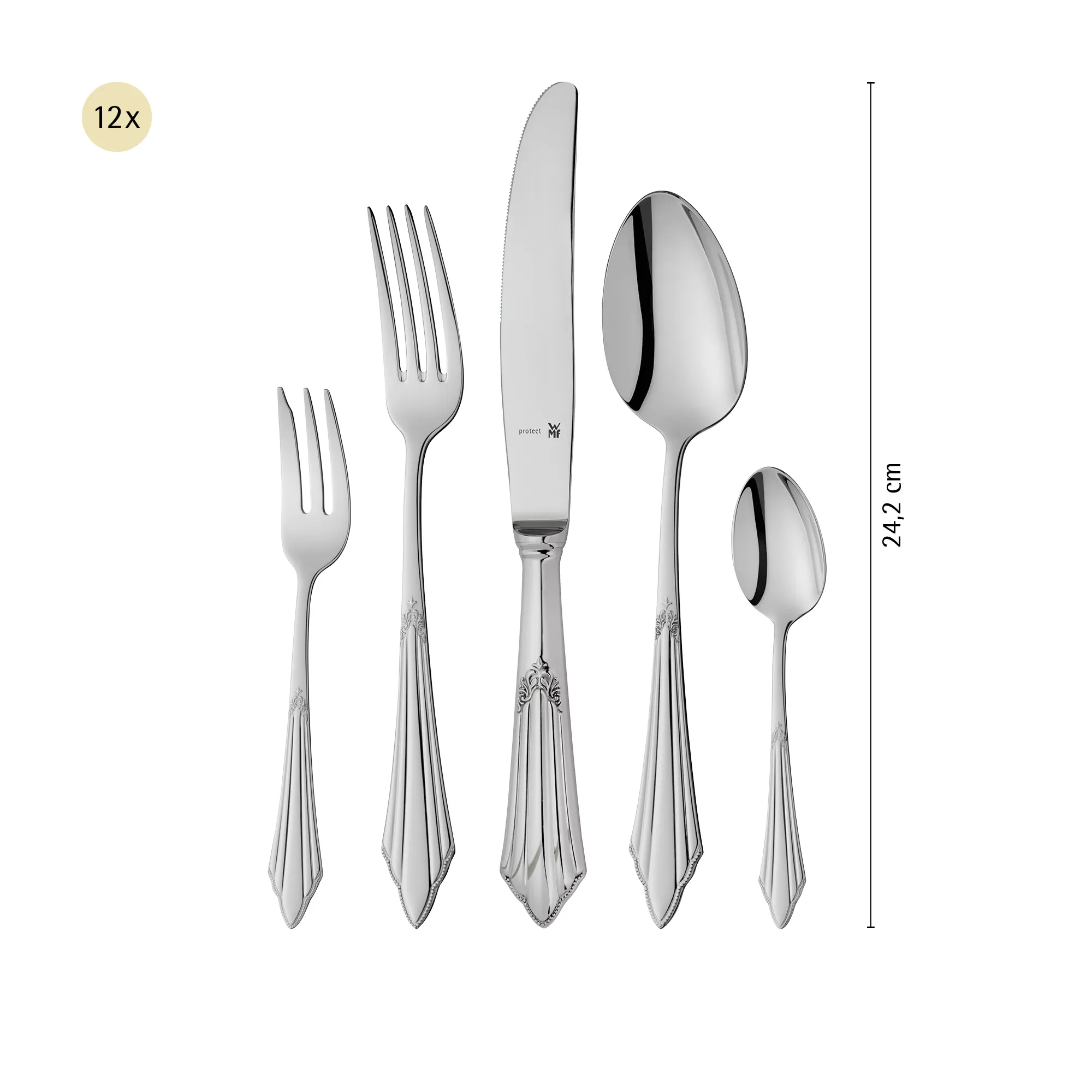 Cutlery Set Fächer, Cromargan protect®, 66-piece