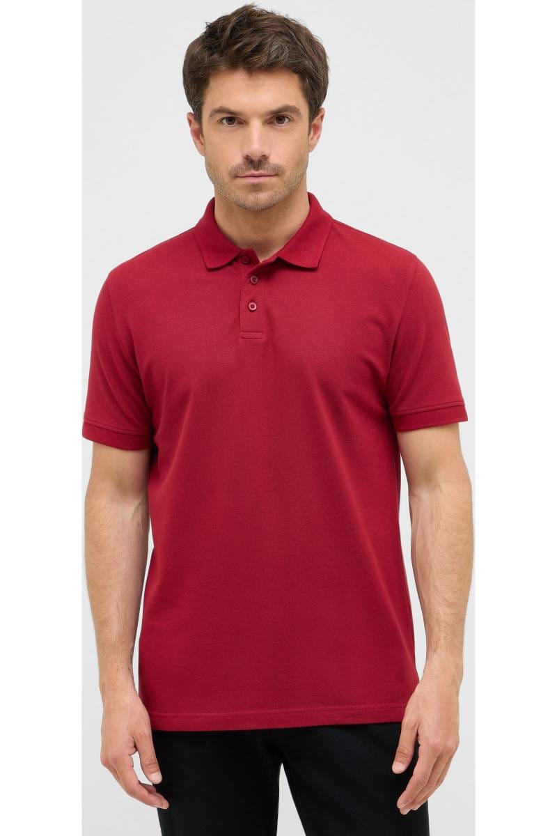 ETERNA Regular Fit Poloshirt dunkelrot, Einfarbig