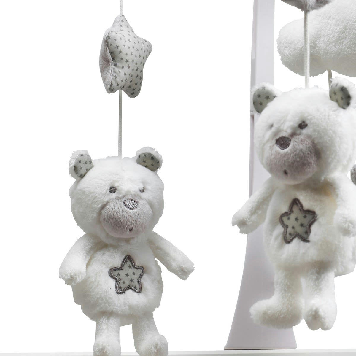 CELESTE - Mobile musical bébé Ours en polyester blanc
