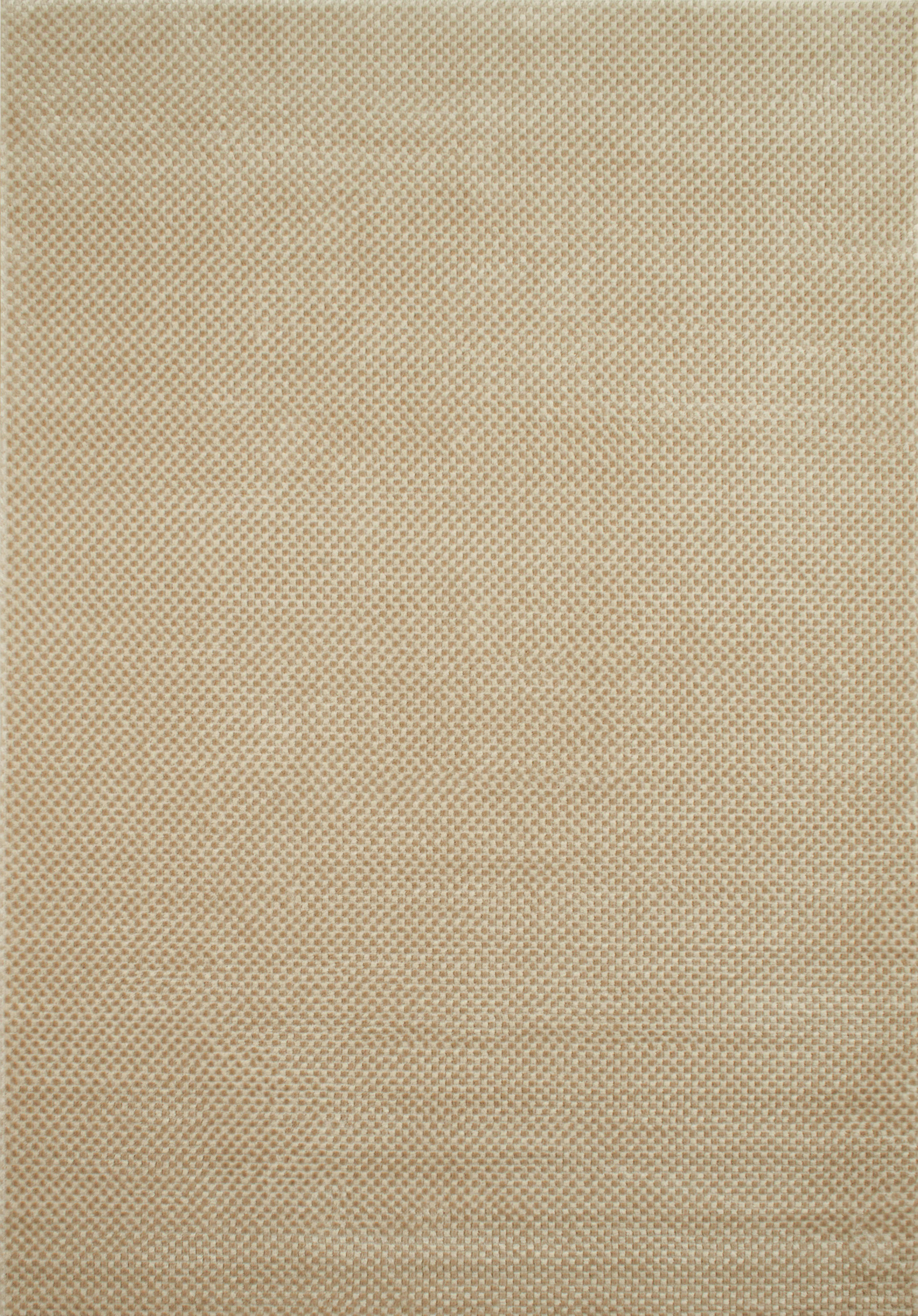 BIANCA - Tapis motif damier en relief - crème et beige - 80x150cm
