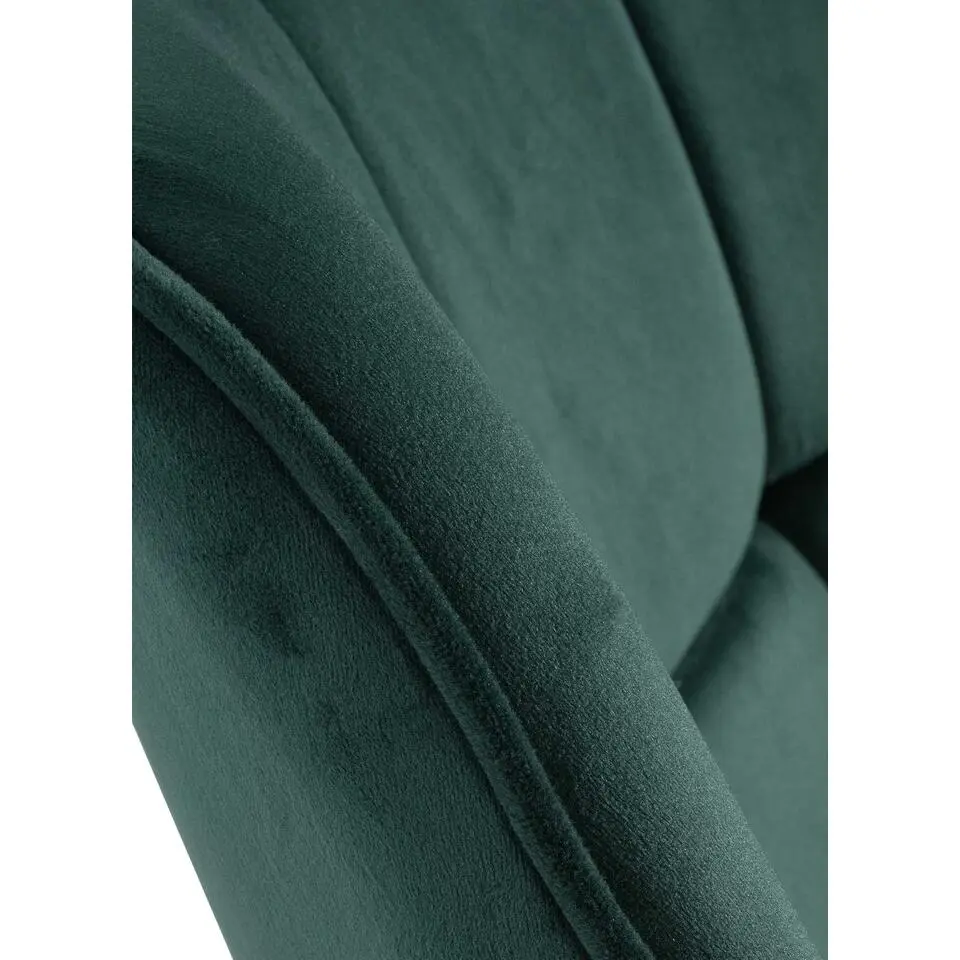 CLP Eetkamerstoel Westport zwart Frame - Fluweel - groen