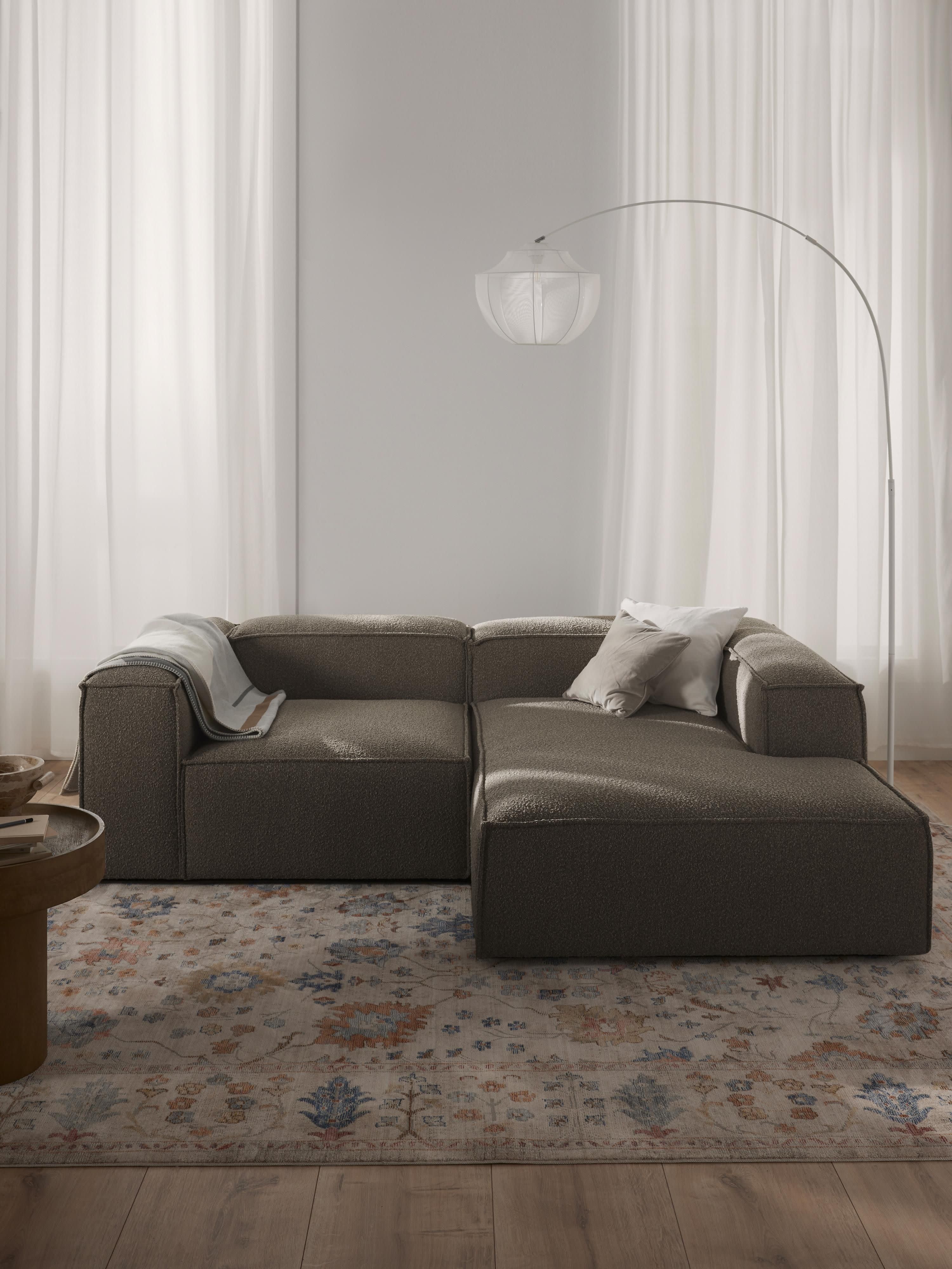 Modulares Bouclé-Ecksofa Lennon (2-Sitzer)