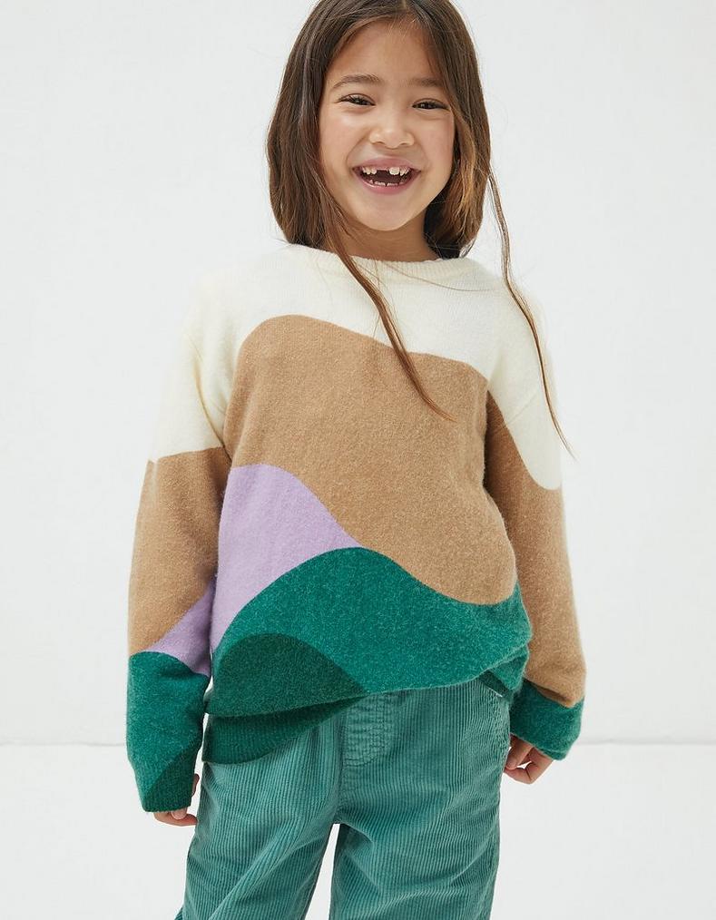 Patterned Knitted Crew