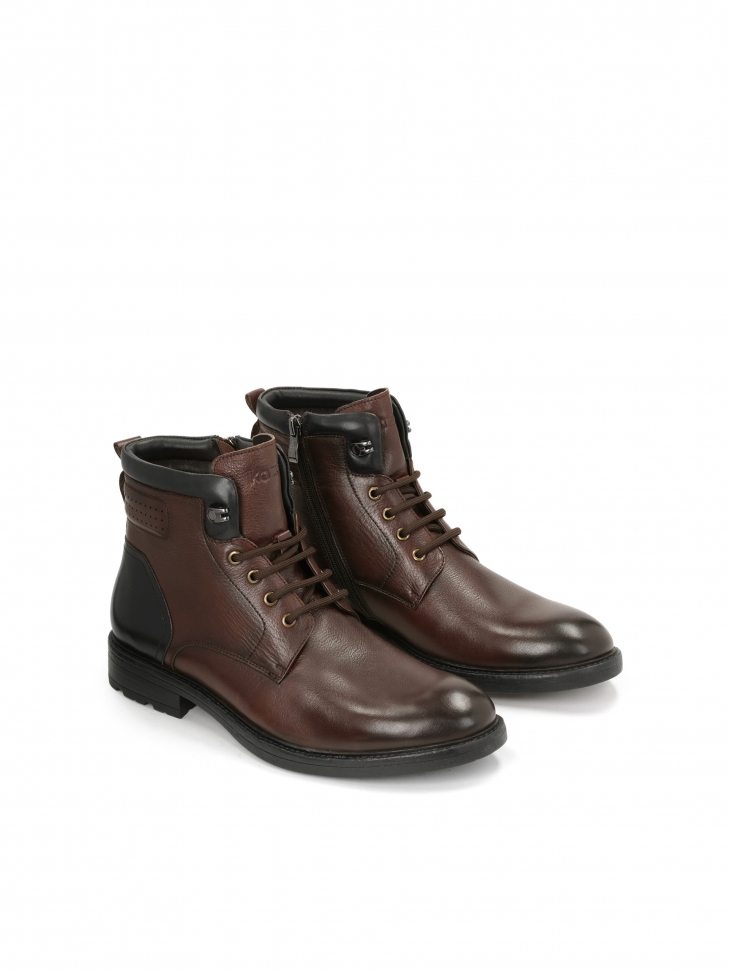 Men's brown and black chukka boots