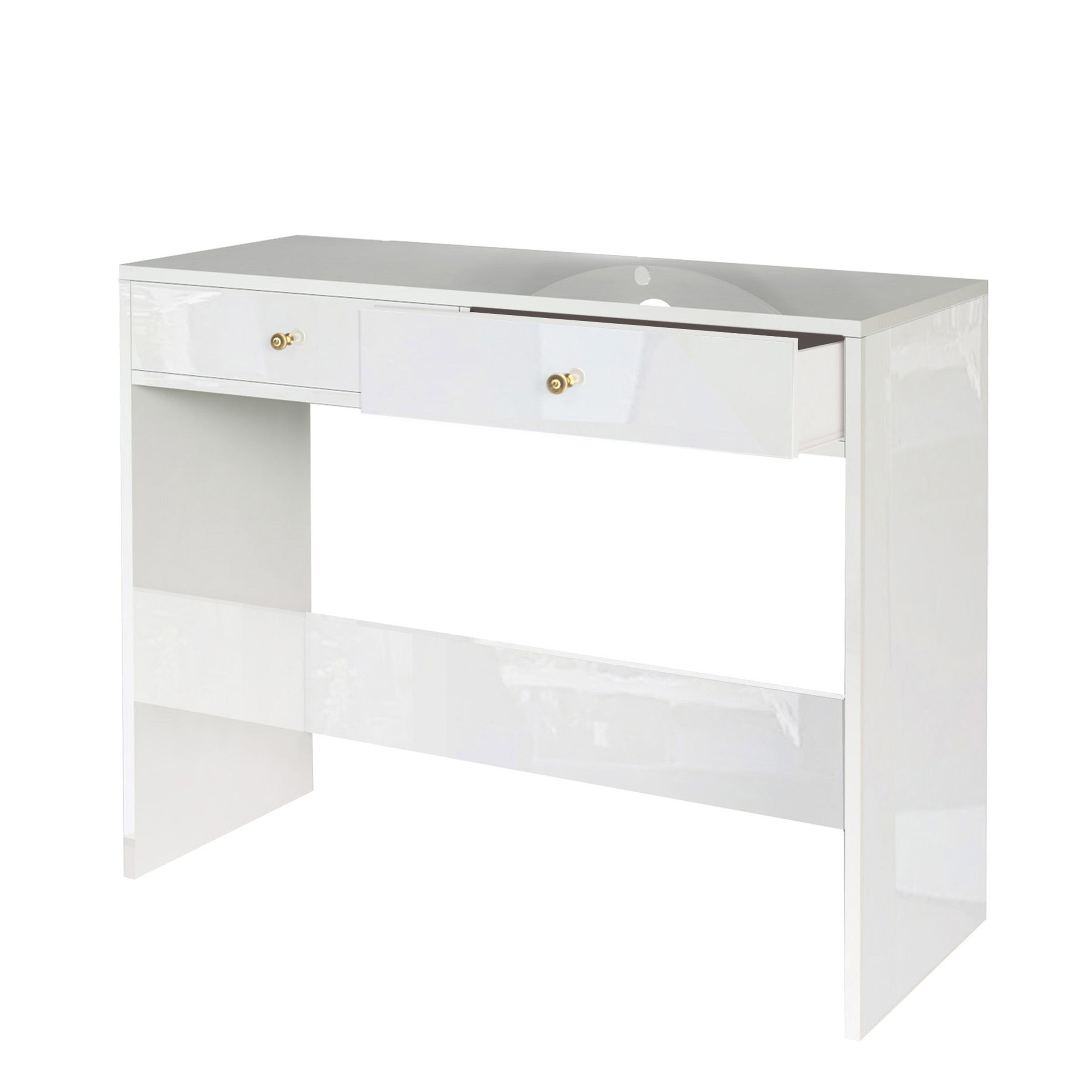 Biurko Mega Biały Połysk 122X45 Cm