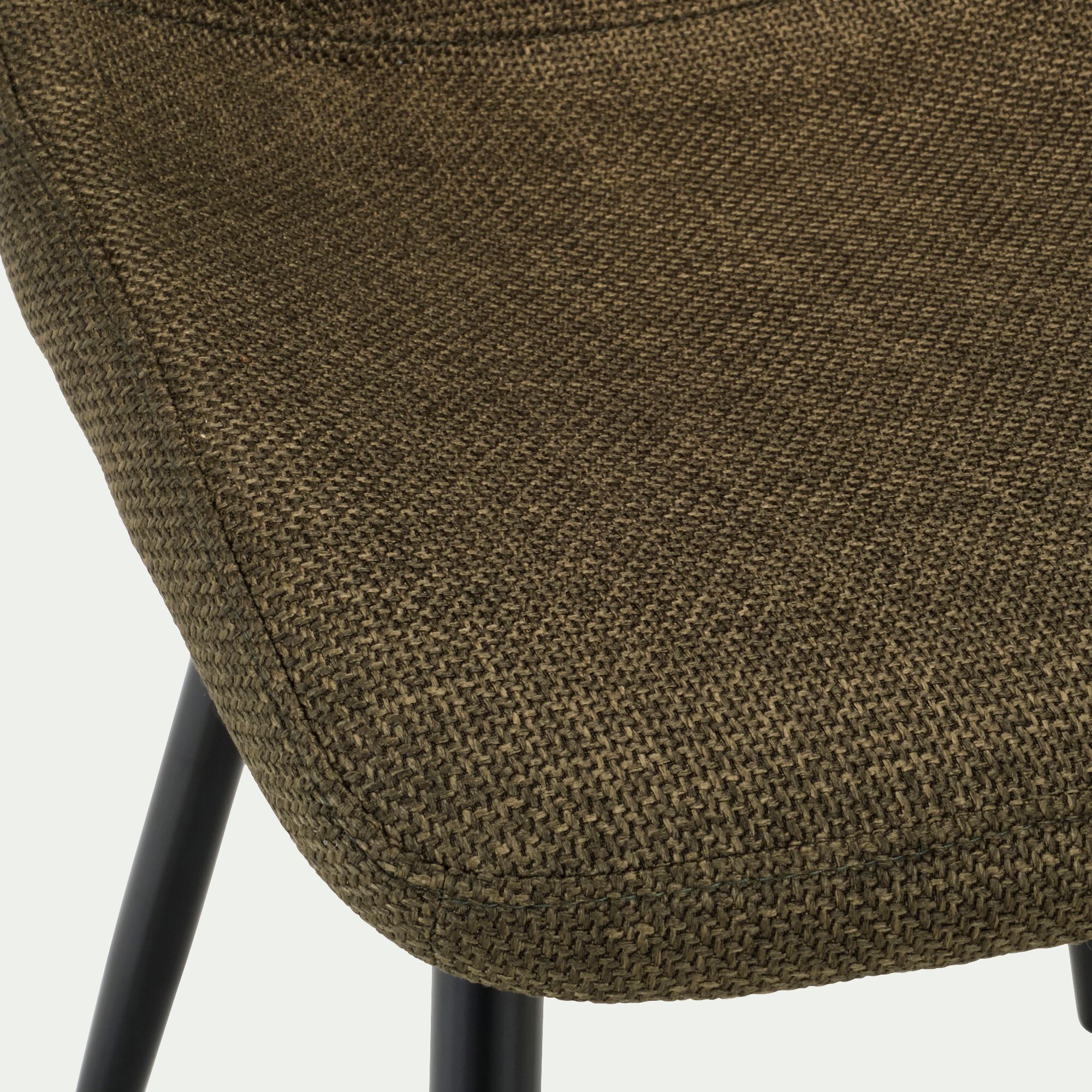 CALLAS - Chaise en tissu et métal - vert cedre