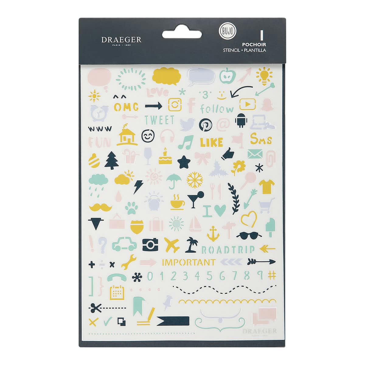 - Pochoir bullet journal icones