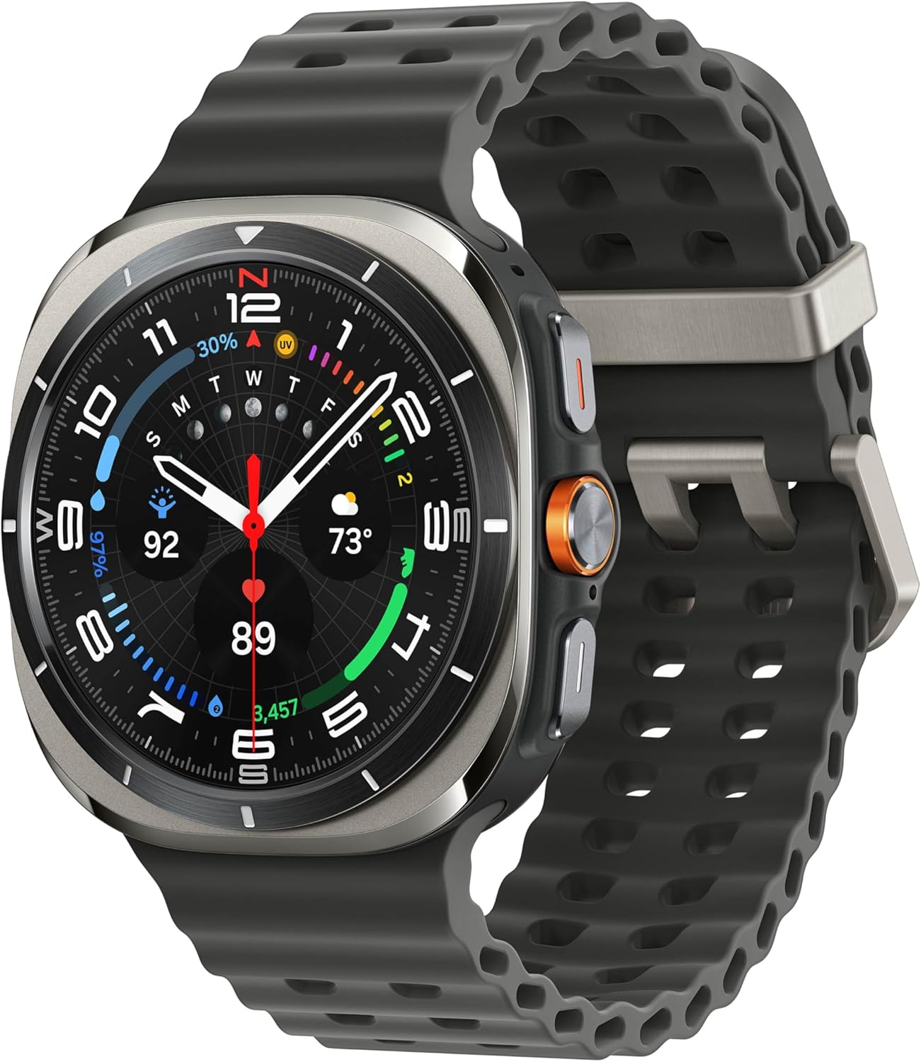Samsung Galaxy Watch Ultra (2025) 47mm LTE Smartwatch  Titanium Casing  Advanced Sleep Coaching  Running Coach  Energy Score  Heart Rate Tracking  GPS  Titanium Silver [US Version  2 Yr Warranty]