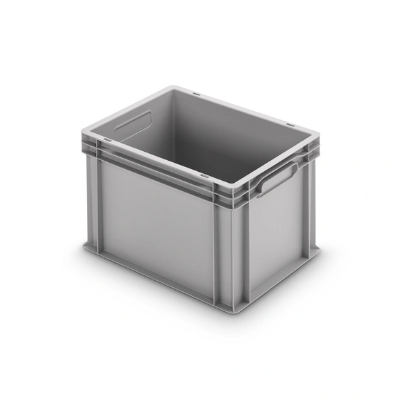 Kunststoffbox, geschlossen, BxHxL: 40 x 28 x 30 cm, grau