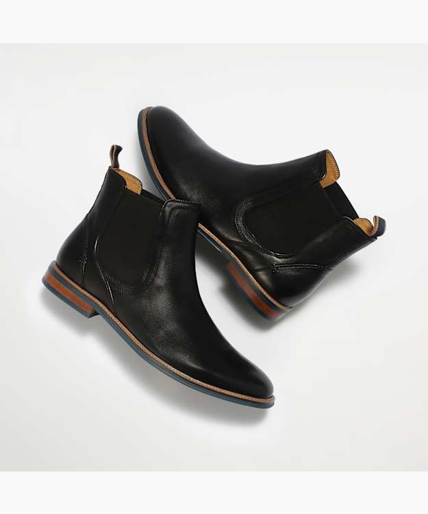 Mckinley Black - Formal Leather Chelsea Boots