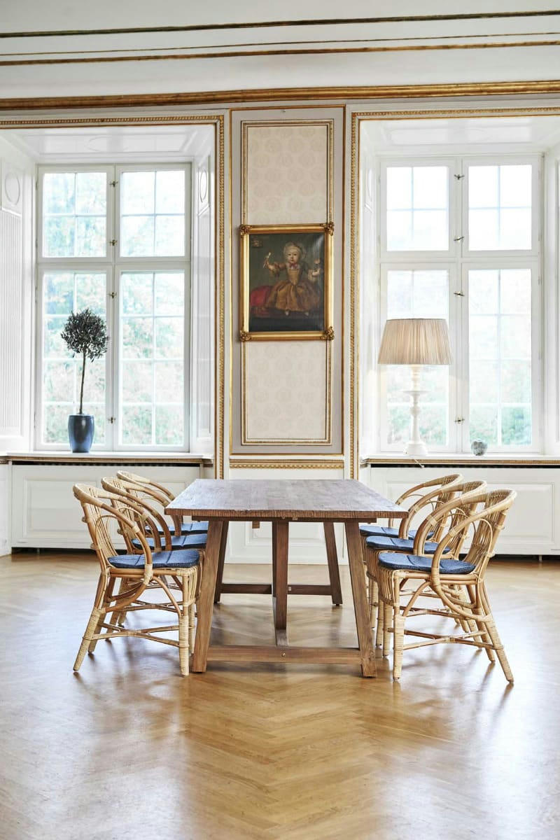 ROBERT W. - Chaise repas en rotin naturel