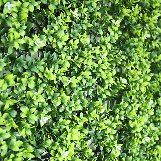 Mur végétal synthétique - Jasmin blanc - Intérieur et extérieur - 0,5 m x 0,5 m