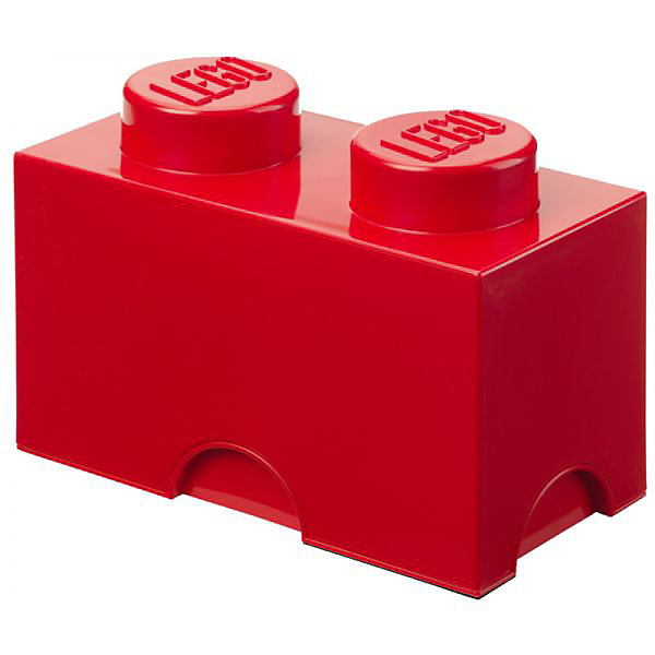Brique de Rangement Lego 2 tenons 2,6 Litres - Rouge