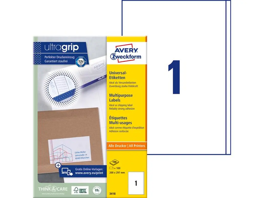 Etiketten 100er-Set Universal-Etiketten 3418