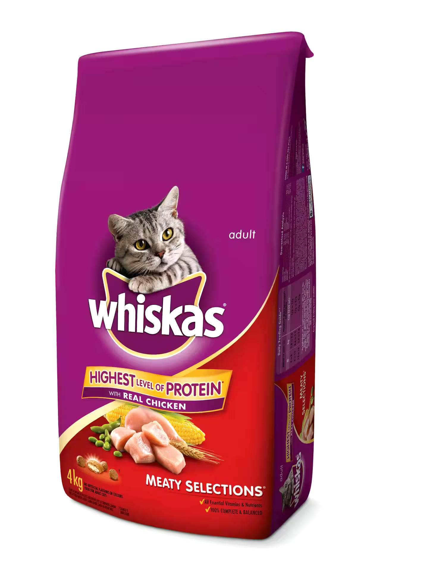 Whiskas Meaty Selections Dry Cat Food, 4-kg