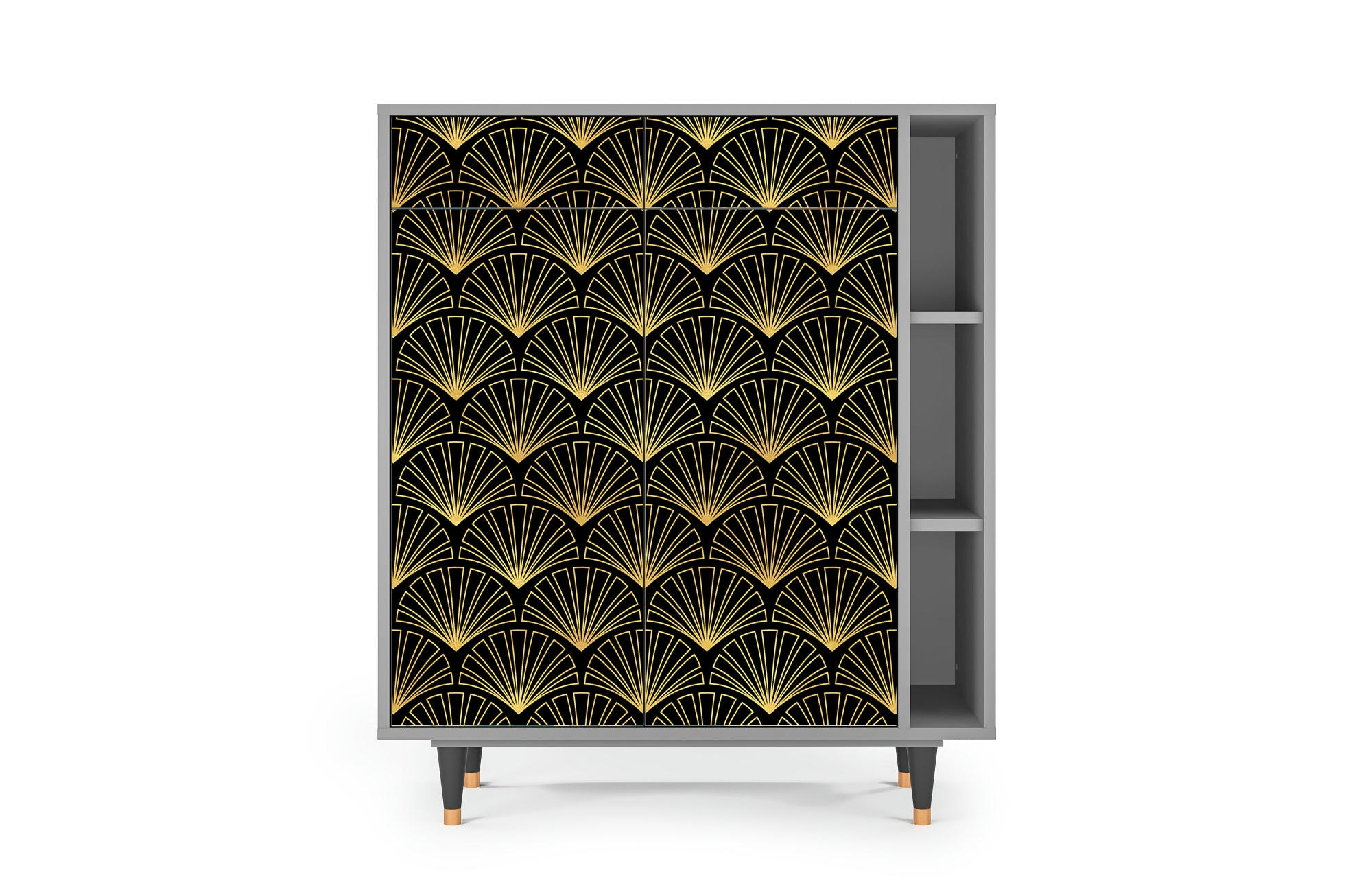 BIRD OF JUNO - Buffet  noir 2 tiroirs et 2 portes L 94 cm