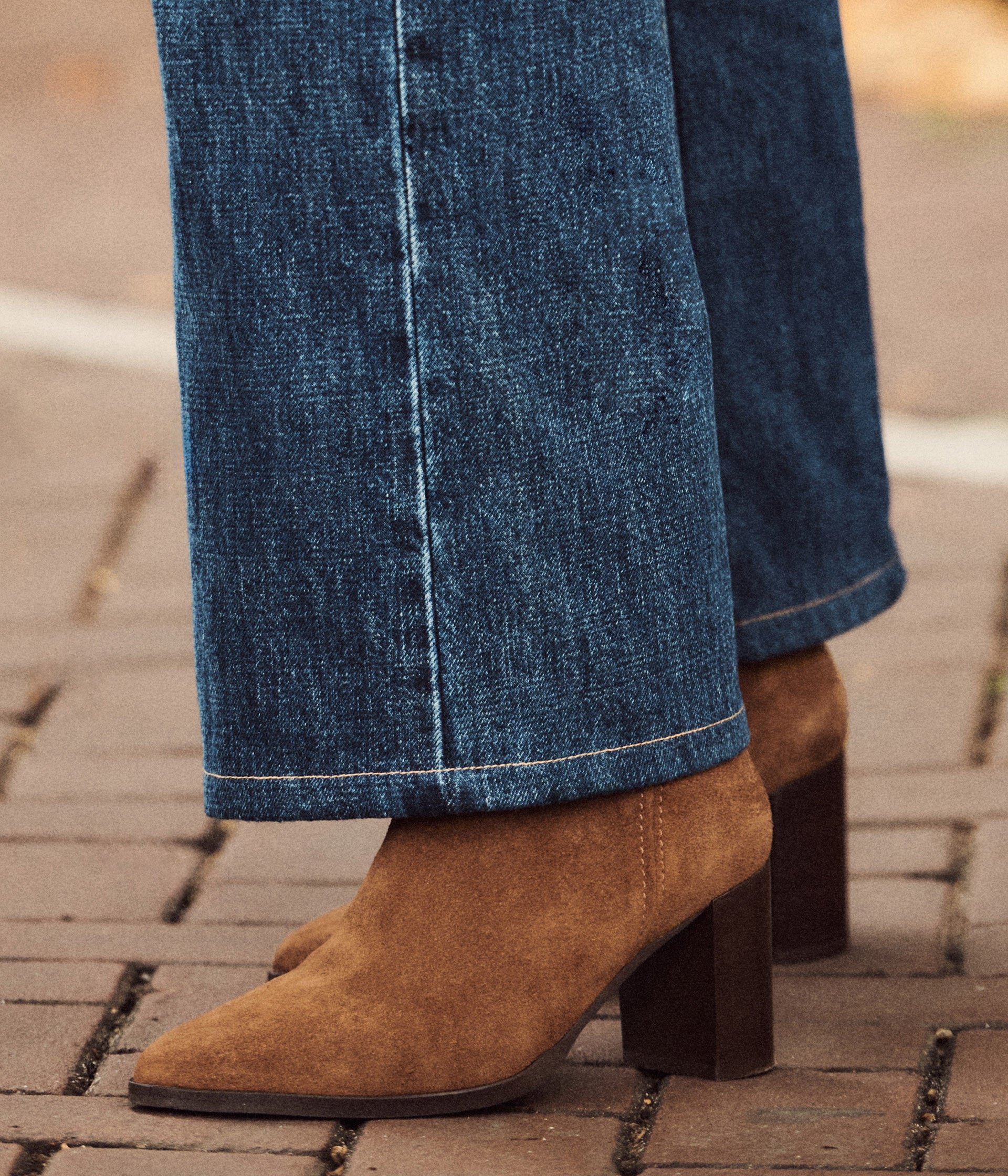 Boots velours camel Clémence