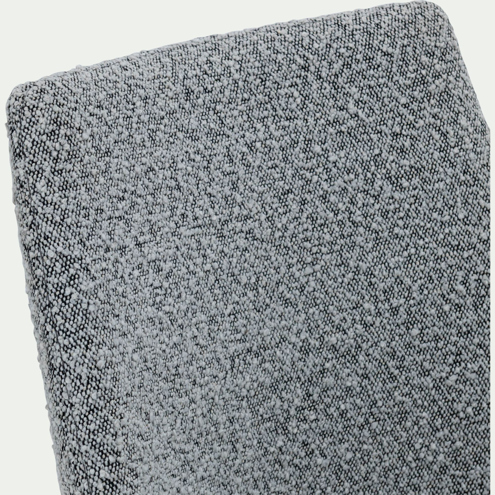 ABBY - Chaise de repas en tissu bouclette rasé - gris clair