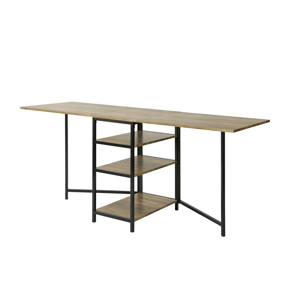 SoBuy Biurko komputerowe z trzema półkami 180x60x76.5cm FWT62-N