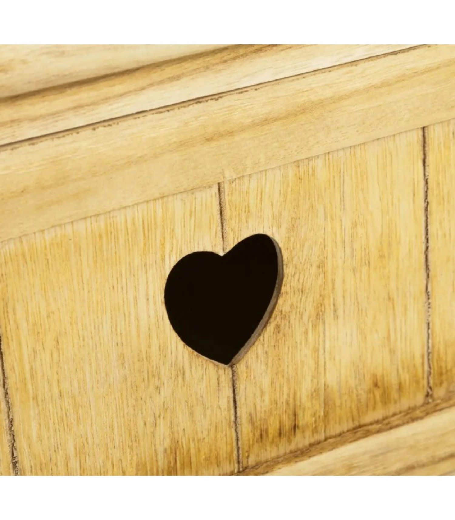 COUNTRY - Table de chevet en bois 1 tiroir avec panier H41cm