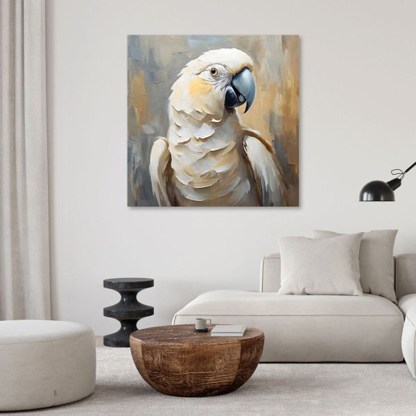 Feeby Obraz drukowany na płótnie, Olejny Papuga 30x30