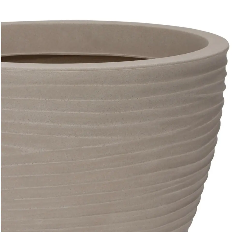Pro Garden plantenpot - Tuin - kunststof - zand/beige - D50 x H38 cm