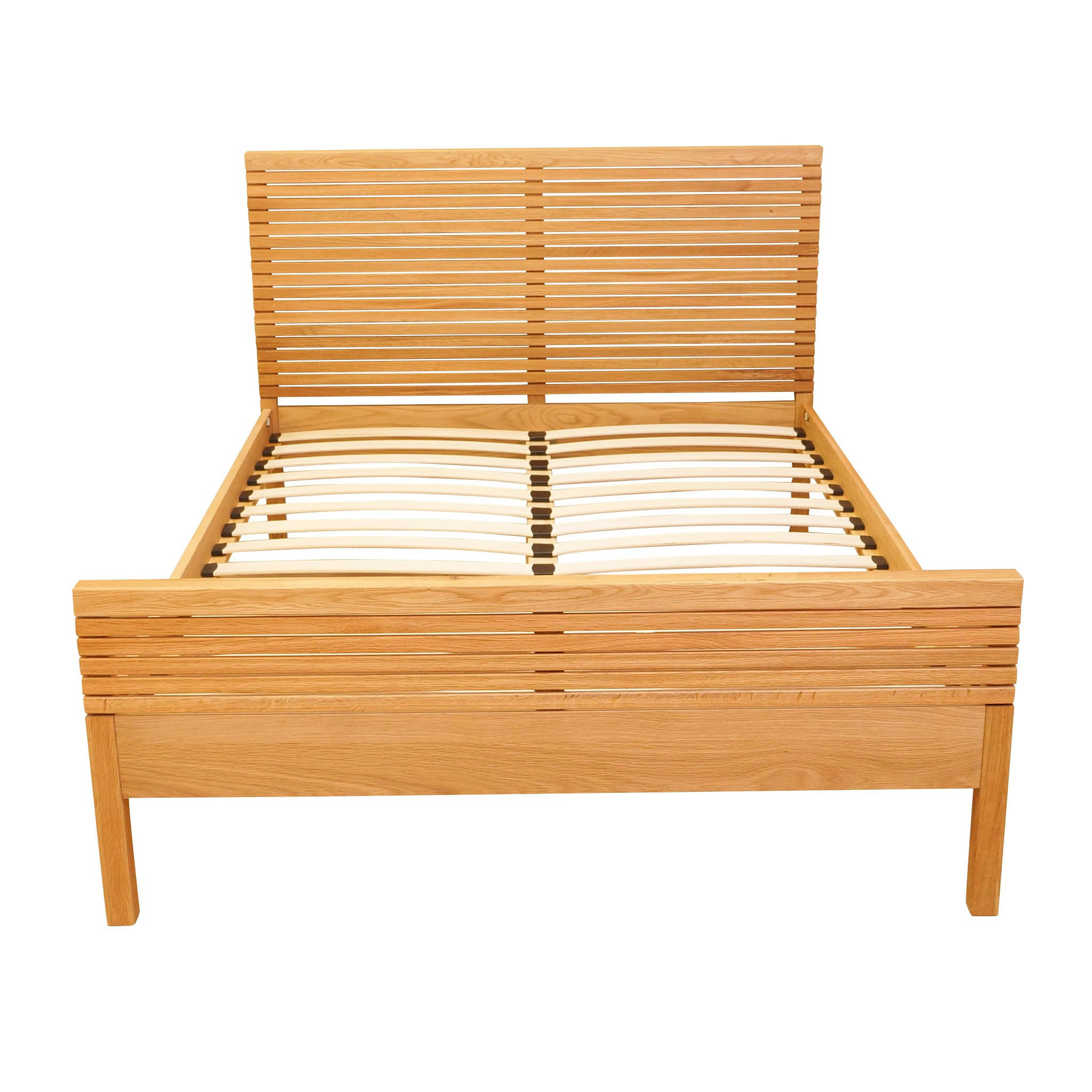 - Lit à rainures bois massif 160x200