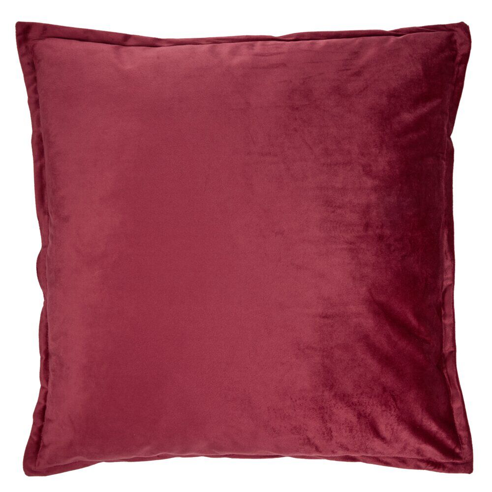Coussin carré velours contour à volant 60x60cm (3 modèles)