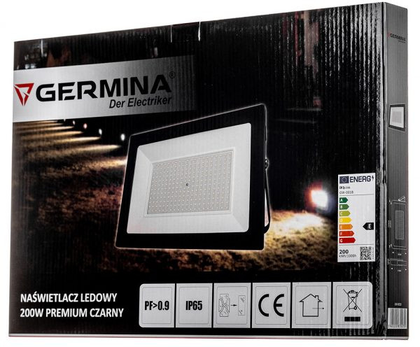 Naświetlacz LED Germina 200W lampa zewnętrzna IP65 1szt.