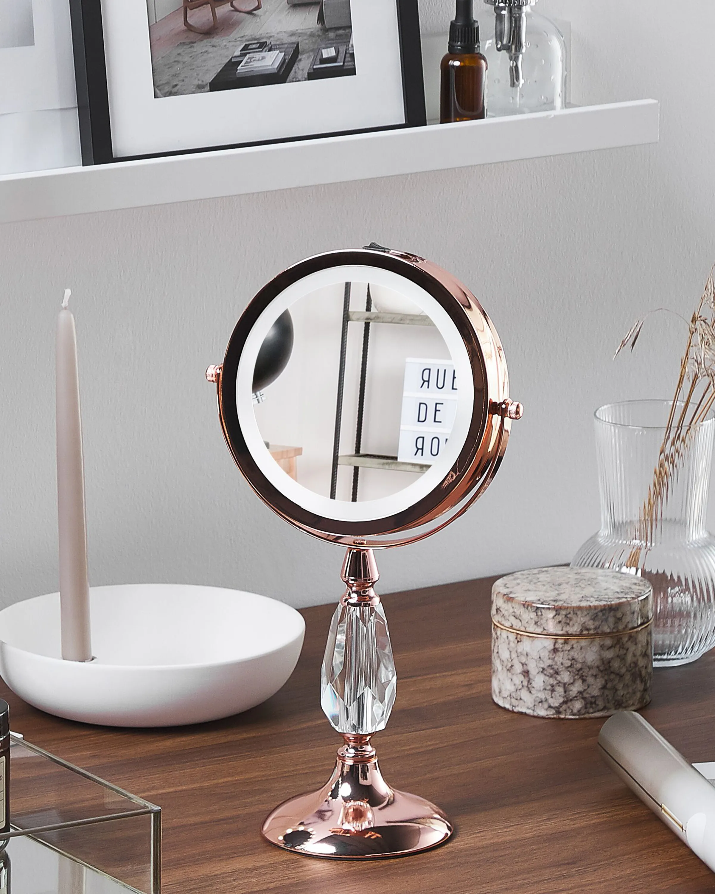 Makeup Mirror LED MAURY Rose Gold