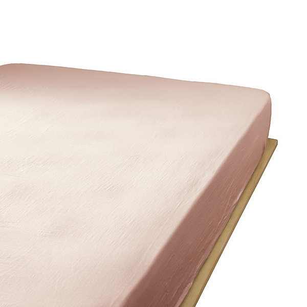 Drap housse 160x200 cm en Gaze de coton Guimauve