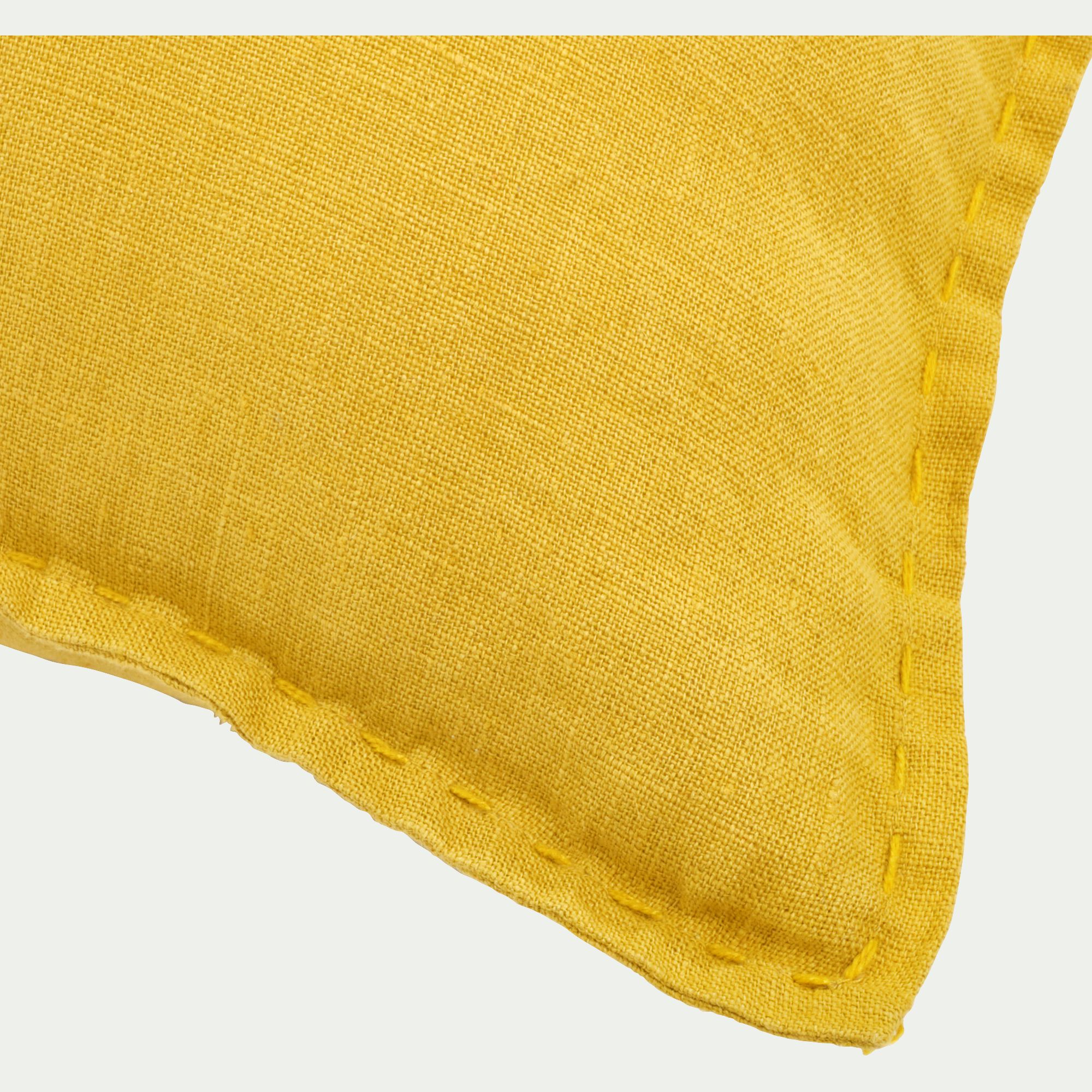 VINON - Coussin en lin lavé 40x60cm - jaune archillea