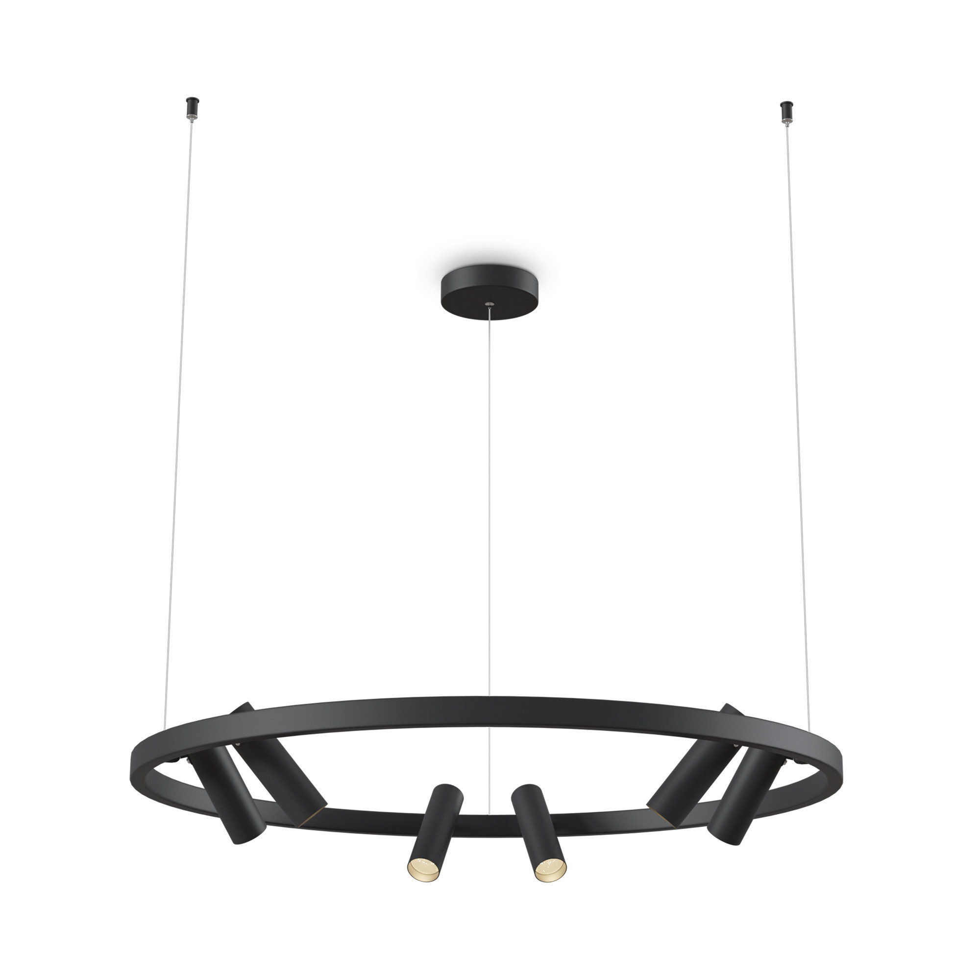 Lampa wisząca SATELLITE czarna LED 6x42W Ciepła biel 3900lm Maytoni