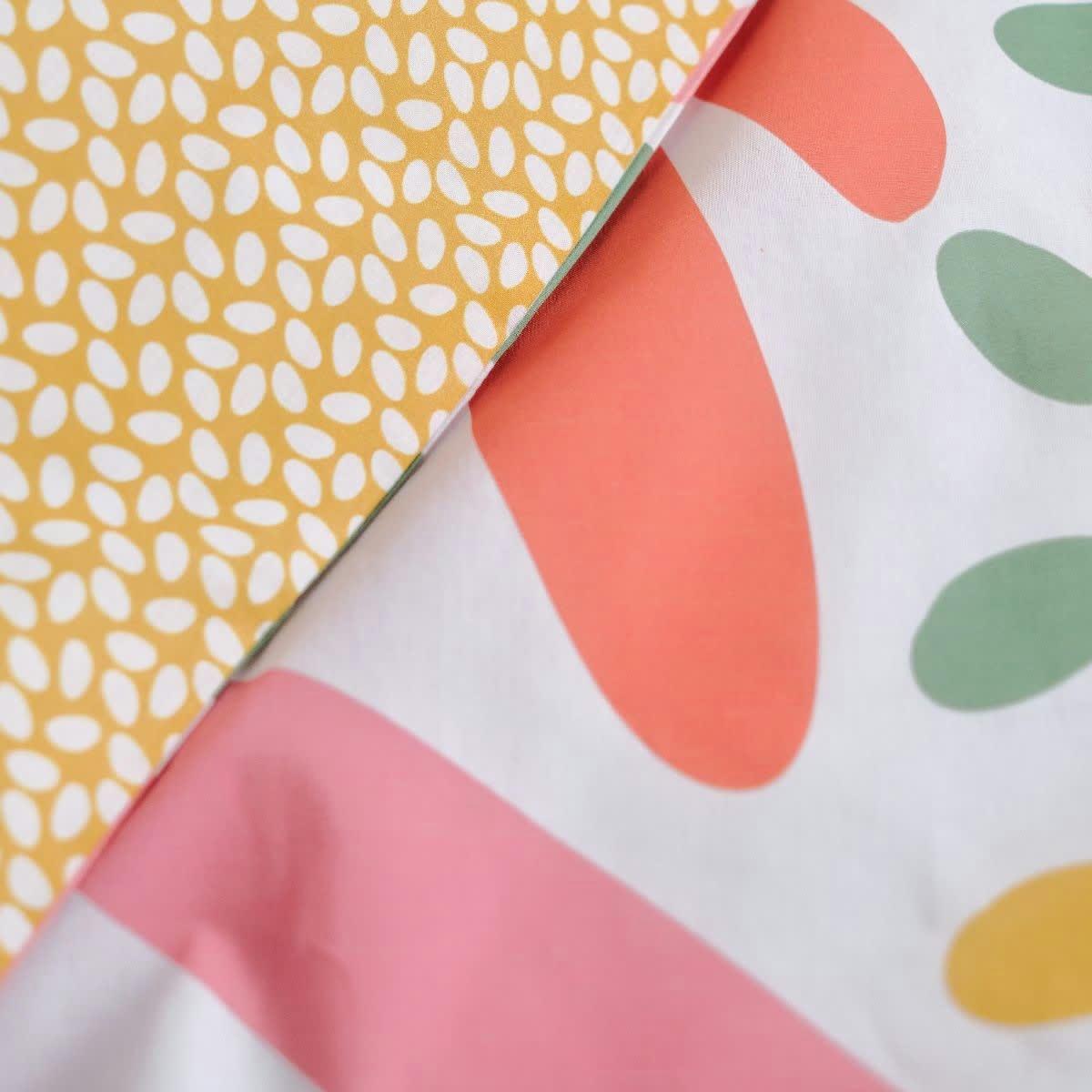 SUNSHINE LISE - Parure de lit imprimé en coton orange 220x240