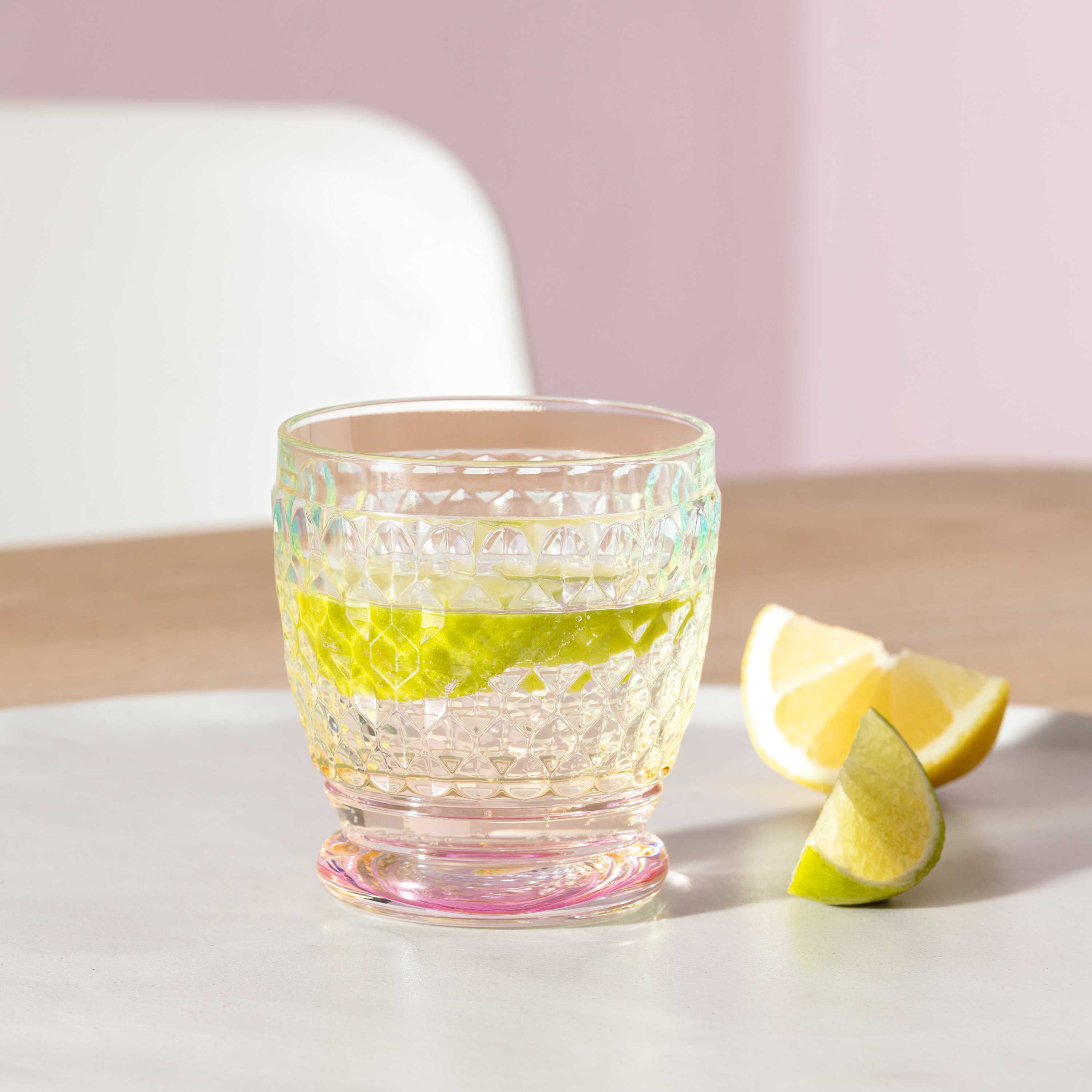 Boston Water glass - Multi-colored, 6.8 oz, crystal glass