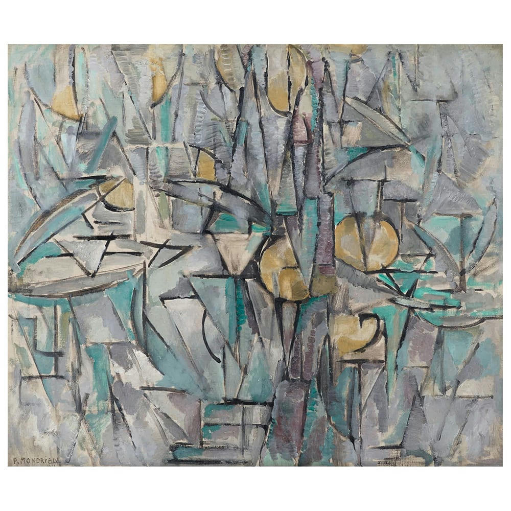 - Tableau impression sur toile composition X Piet Mondrian 50x60cm