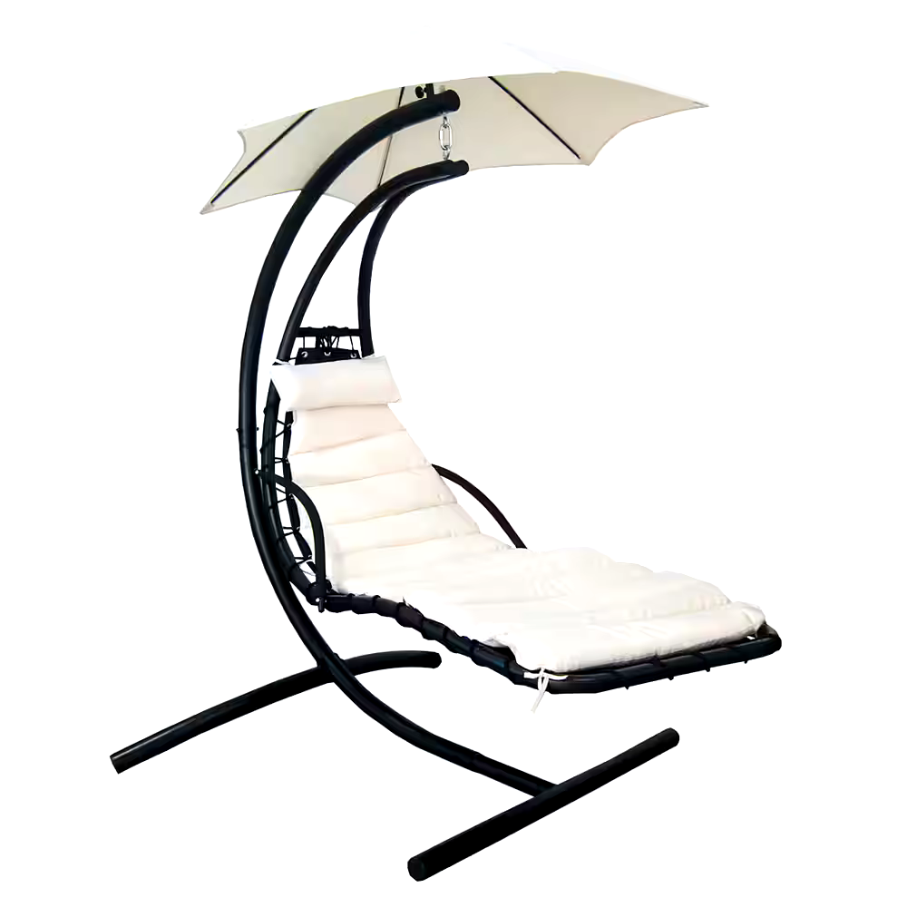 Blue Wave Floating Chaise Lounger with Canopy