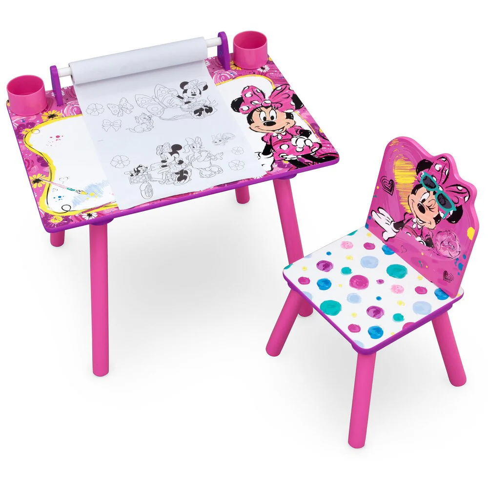 Disney Minnie Mouse Art Desk with Dry-Erase Tabletop by Delta Children