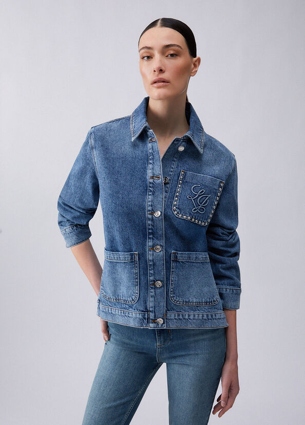 Giacca overshirt in denim