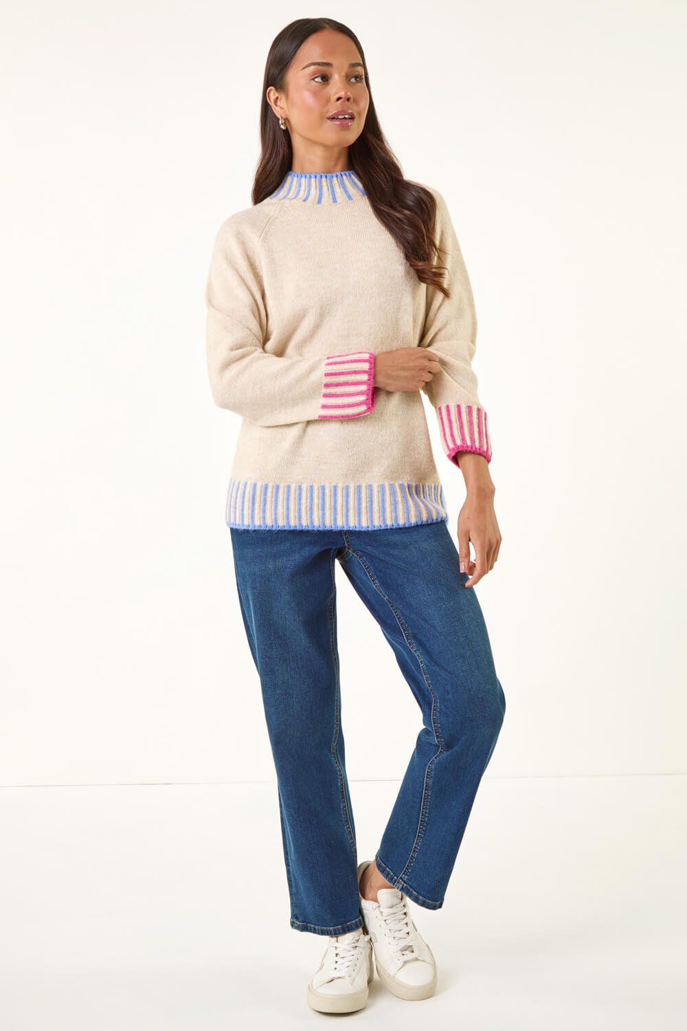 Roman Petite Contrast Detail Knit Jumper