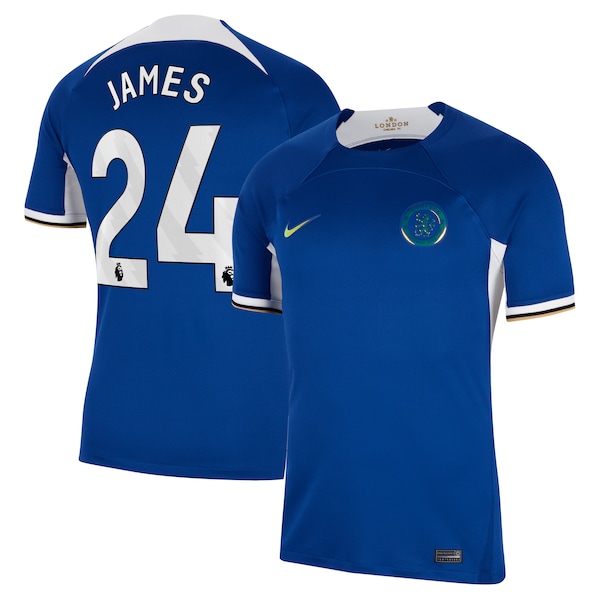 Reece James Chelsea Nike 2023/24 Home Stadium Replica Jersey - Blue/Mint/Navy