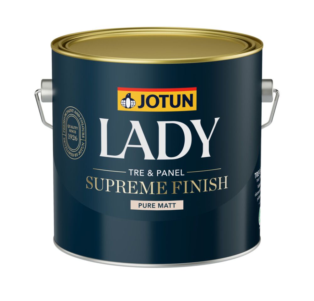 MALING JOTUN LADY SUPREME FINISH 03 PURE MATT HVIT 2,7L